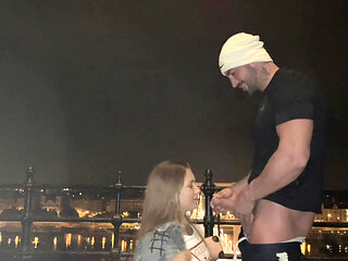 Blowjob on the Street of Budapest