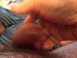 My Friend Lies on the Bed and Plays with His Big Cock