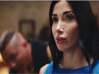 Clea Gaultier And Steve Q - French Brunette With Fake Enhanced Huge Boobs Gets Her Nipples Sucked While Frozen In Time