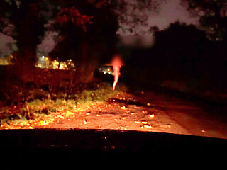 Walking so far away from car naked with nowhere to hide