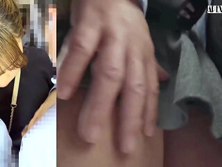 Busty Sash Strap Outfit, Tit Squeeze and Panty Slide Tease. Fingering Makes Her Scream, Special Edition!