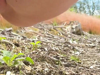 Outdoor Pissing During a Hike with a Great View!