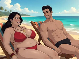 Desi horny indian wife animation video with hindi audio