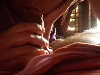Tamil girl sucks her husband's penis and pleases him