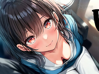 JOI HENTAI - Traviesa te masturba en el tren japon&eacute_s. Voz espa&ntilde_ola.