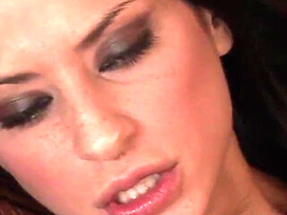 Hot big boobs teen gives blowjob to friend's big cock