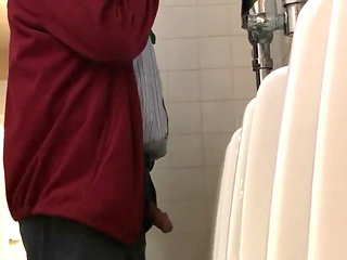 Urinal cruising compilation with teens and hairy men