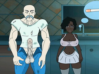 White big uglybastard rough fuck Ebony girl  dirty talk adult cartoon interracial