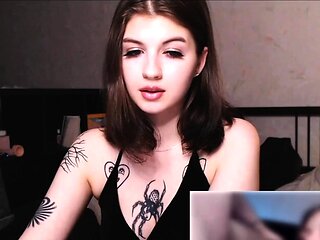Jessy funny amateur teen brunette toying