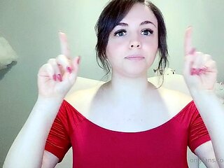 Brunette solo darling masturbating at home