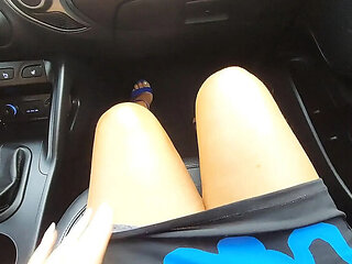 Step Mom Horny Public Car Pussy Rubbing Step Son Taboo MILF