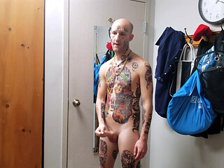 Face Tatted Dildo Fucking