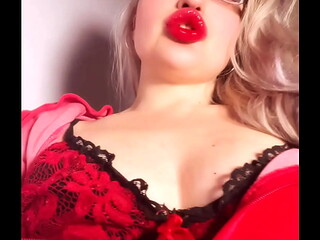 Perfect Lips Red Lip Gloss Lipstick Fetish FinDom Goaldigger