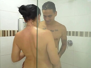 My stepmother gives me a fuck in the bathroom for my birthday