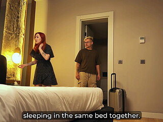 Step Mom Shares Bed with Step Son in Hotel&mdash_Naughty Night Unfolds!