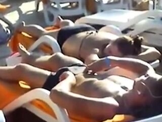 Daddies' Big Cocks Bulging in the Pool