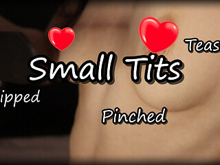Small Tits Teased, Pinched and Whipped