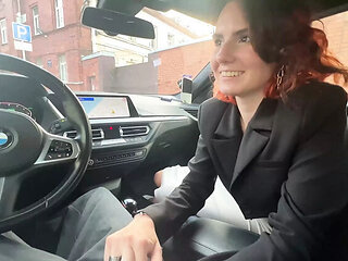 Amateur Teen Darcy Dark Gives Real Blowjob While Driving Car