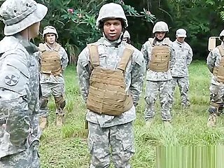 Black Military Dude Fucked Hard By White Soldier