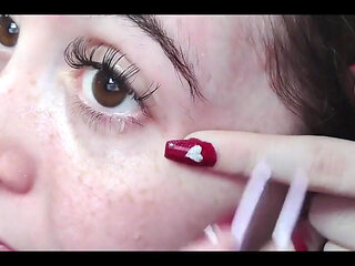 Tweezing My Eyebrows Close up