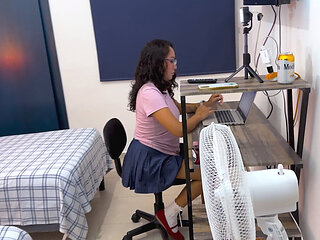 Sexy College Girl Gets Fucked by Her Stepbrother Alex and Then Joins Alan and Stepfather to Bathe in Milk