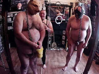 Part 2: Domina Satana Punishes Butler Piggy - Mature BBW Femdom BDSM Spanking