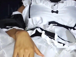 Otaku with Rem Cosplay Gets Fucked Without a Condom Part 1