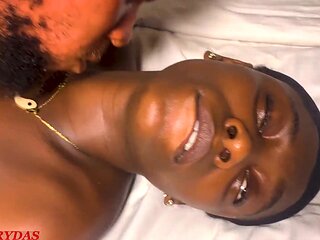 Skinny Ebony Beauty Mesmerizes in Intense Seductive Play
