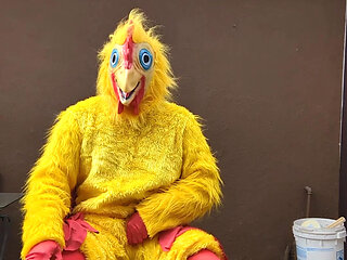Chicken Costume Masturbating Outdoors