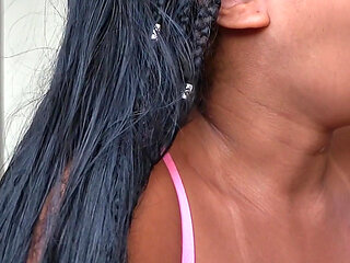 Black Amateur Latina Wannabe Lingerie Model Rough Fucked and Given Facial!