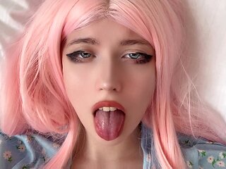 Sweet Slim Pink-haired Teen Begs You To Follow Her JOI & Cum On Her Pretty Face