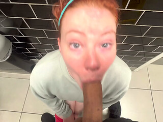 I Love Worshipping Cock And Swallowing Cum In A Public Toilet