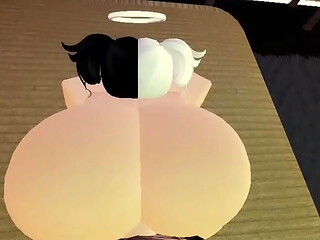 Fucking a little whore I found in a motel in Roblox