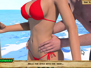 Lewd Island #5 - she really loves sucking cock as if she is a pro