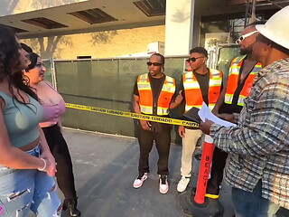 Naughty latina sluts invite the construction crew over for some hardcore labor To be cont after you get off work today...