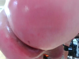 Up Close Bubble Butt hole wet n juicy