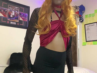 HOT INDIAN FEM BOY SHE MALE SISSY TEEN BOY SLUT WHORE CROSS DRESS COCK IN SKIRT