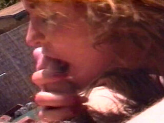 Busty Babe From Germany Sucking Cock at Pool