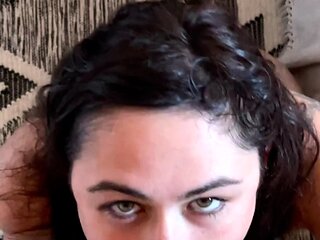 Hot Brunette Girlfriend POV Blowjob