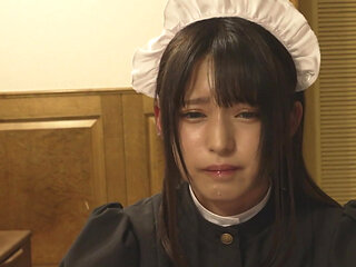 133cm Maid Uniform Cosplayer Massive on the a-cup Body That Is Still Growing