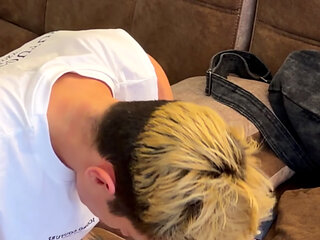 Part 2 Guy with Big Hard in Twink's Mouth and