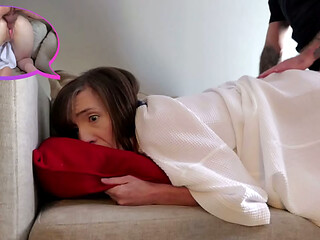 Stepdaughters ASS GETS STUCK in the air - Stepdad helps with BIG DICK