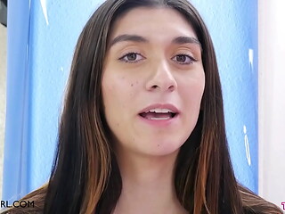 Charming Brunette Star talks about her first sex experience