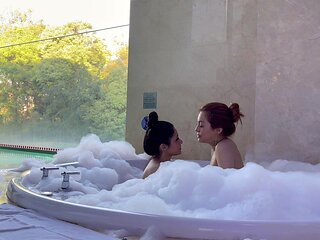Super sexy redhead and brunette lesbians part4