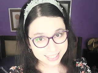 Pretty lil tranny DaniTheCutie holds a thick dildo in her tight ass this Christmas