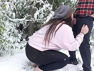 Horny Canadians in the Snow Behind the Scenes of our Bl...