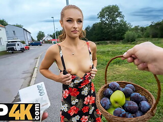 VIP4K. Red riding hood loves to show her pussy in her boyfriend&rsquo_s car