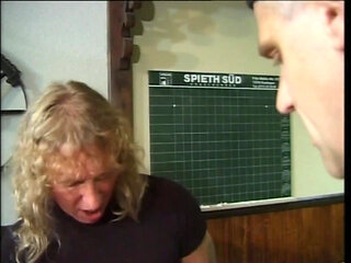 Vintage Double Penetration with Blonde MILF Cumshot in Mouth