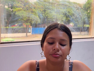 He Loves Jumping on My Cock While Everyone Walks by the Window