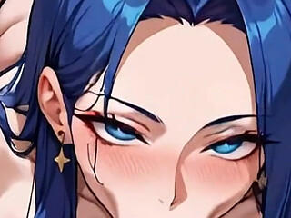 Anime Ai Tattooed Girl Performs Deep Throat